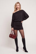 One Shoulder Long Sleeve Dress