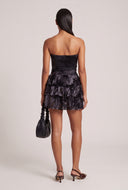 Strapless Tiered Ruffle Mini Dress