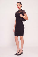 Lace Insert Mini Dress