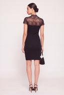 Lace Insert Mini Dress