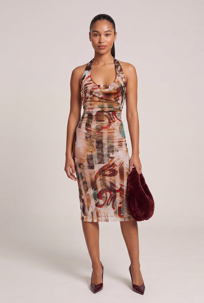 Graffiti Halter Dress
