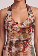 Graffiti Halter Dress