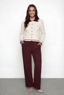 Bear Cable Knit Polo Cardigan