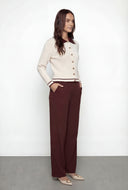 Bear Cable Knit Polo Cardigan