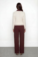 Bear Cable Knit Polo Cardigan