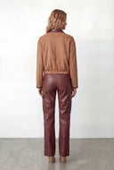 Two Tone Twill Zip Front Jacket