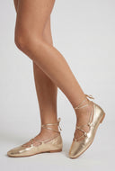 Heaven Lace Up Ballet Flats
