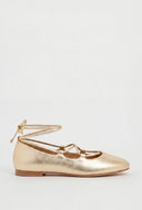 Heaven Lace Up Ballet Flats