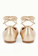 Heaven Lace Up Ballet Flats