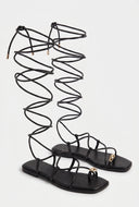 Lace Up Knee High Sandals