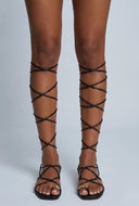 Lace Up Knee High Sandals