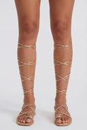 Lace Up Knee High Sandals