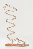 Lace Up Knee High Sandals