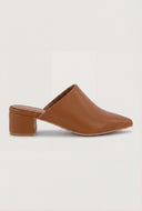 Pointed Toe Low Heel Mules