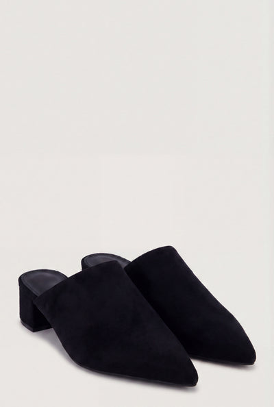 Pointed Toe Low Heel Mules
