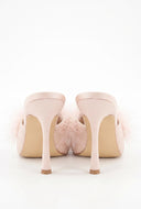 Stephanie Feather Pointed Toe Mules