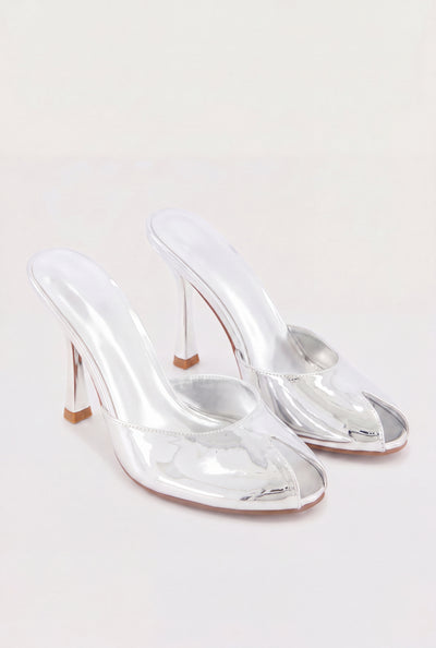 Peep Toe Mule Sandals