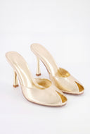 Peep Toe Mule Sandals
