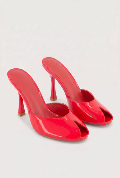 Peep Toe Mule Sandals