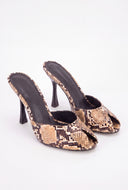 Peep Toe Mule Sandals