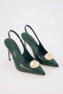 Pointed Toe Slingback Heels
