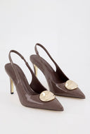 Pointed Toe Slingback Heels