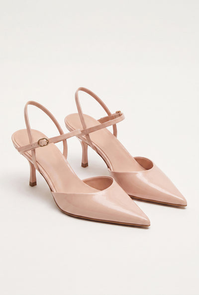 Pointed Toe Ankle Strap Pumps