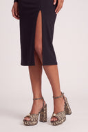 Studded Ankle Strap Block Heels