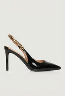 Stiletto Chain Detail Pointed Toe Pumps