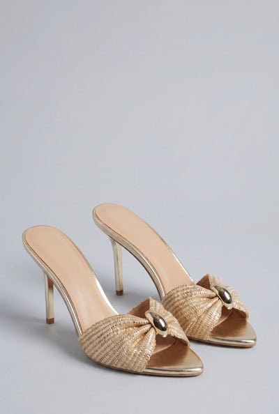 Pendant Peep Toe Stiletto Heels