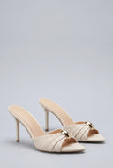 Pendant Peep Toe Stiletto Heels