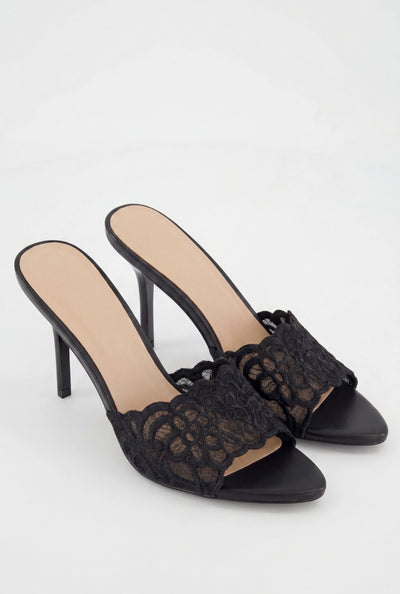 Lace Band Stiletto Heels