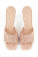 Lace Band Stiletto Heels