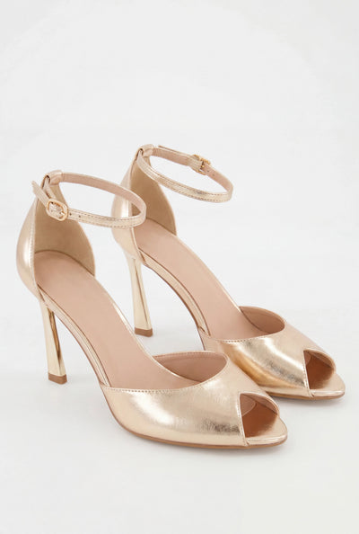 Sabrina Peep Toe Ankle Strap Heels