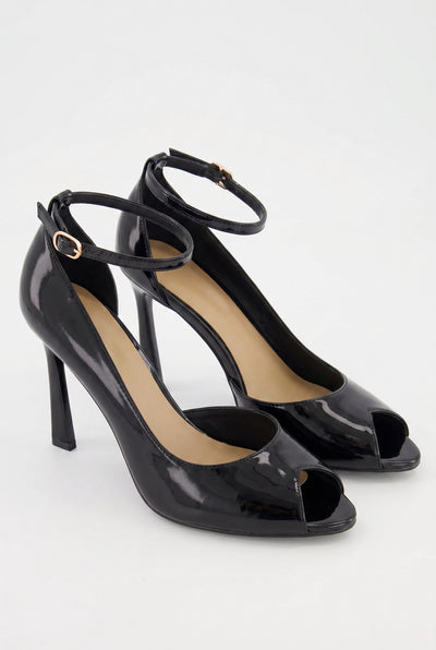 Sabrina Peep Toe Ankle Strap Heels