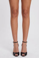 Sabrina Peep Toe Ankle Strap Heels