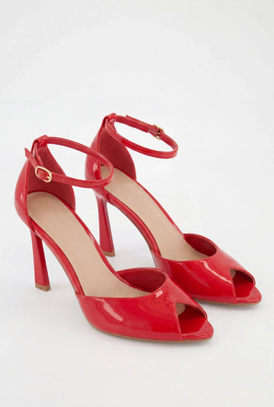 Sabrina Peep Toe Ankle Strap Heels