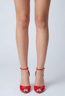 Sabrina Peep Toe Ankle Strap Heels