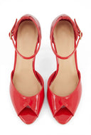 Sabrina Peep Toe Ankle Strap Heels