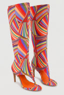 Desiree Knee High Thong Heels