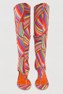 Desiree Knee High Thong Heels