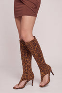 Desiree Knee High Thong Heels