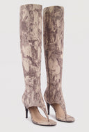 Desiree Knee High Thong Heels