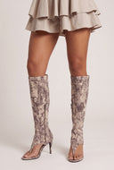 Desiree Knee High Thong Heels
