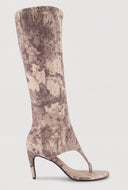 Desiree Knee High Thong Heels