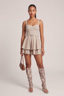 Desiree Knee High Thong Heels