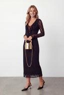 Metallic Mid Heel Slingback Pumps