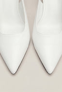 Metallic Mid Heel Slingback Pumps