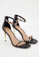 Charm Ankle Strap Stiletto Heels