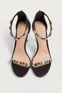 Charm Ankle Strap Stiletto Heels